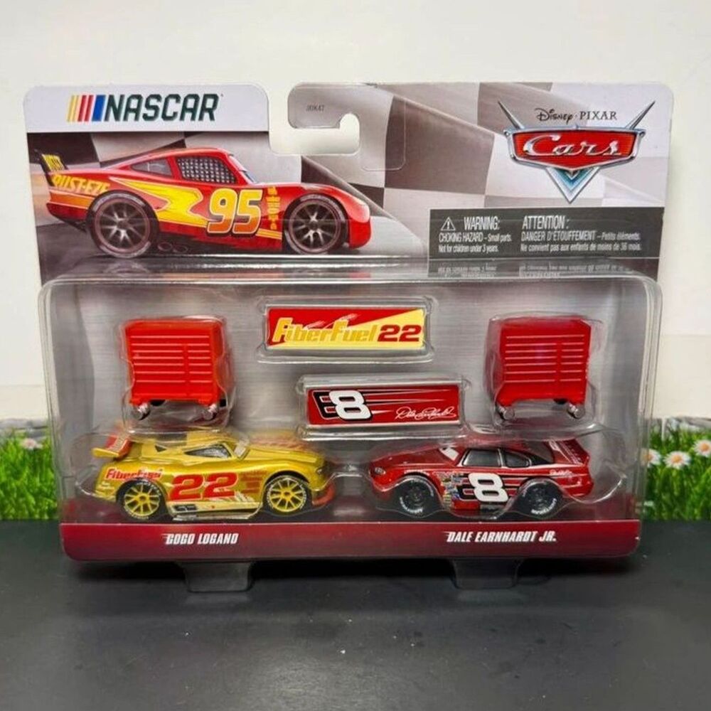 Disney Pixar Cars NASCAR #22 Gogo Logano & #8 Dale Earnhardt Jr.  2-pack RARE